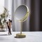 Kibi Circular Free Standing Magnifying Make Up Mirror - Brushed Gold KMM103BG - alternate 4